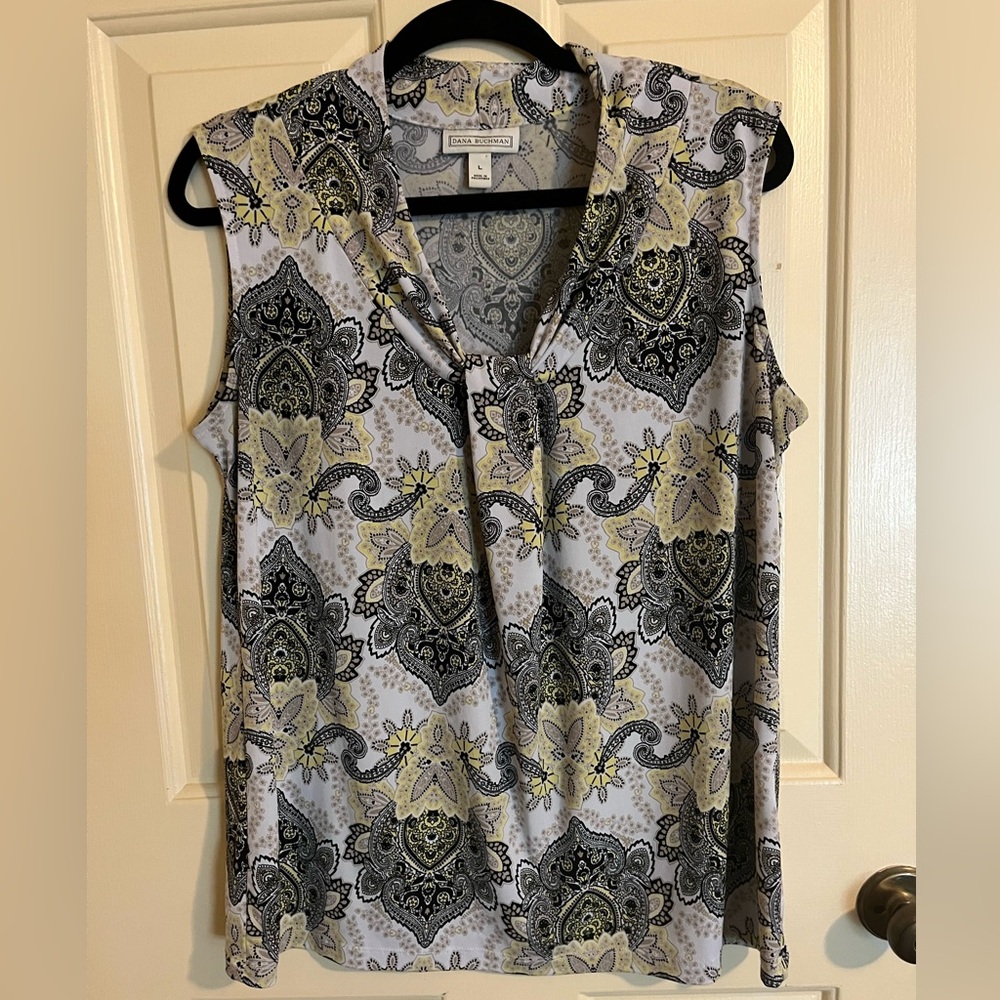 Paisley Dana Buchman sleeveless Lg